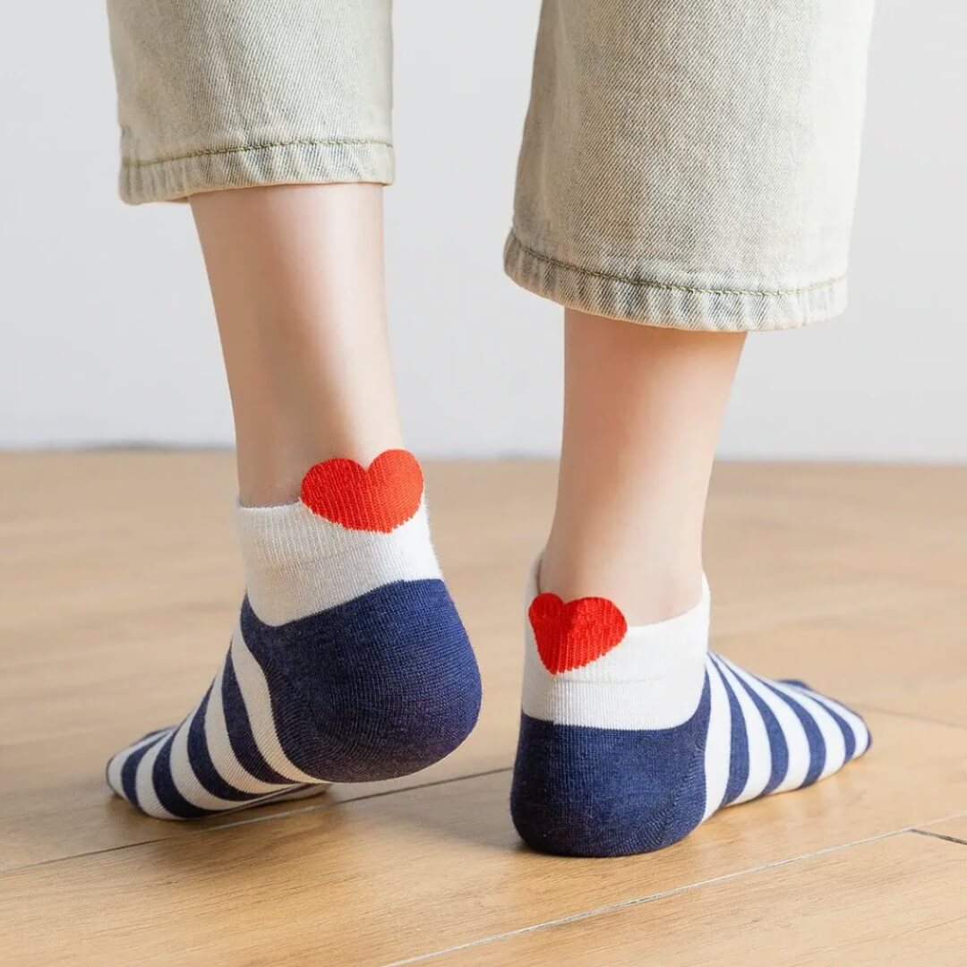 5 paires de chaussettes coeur Love et Nounours