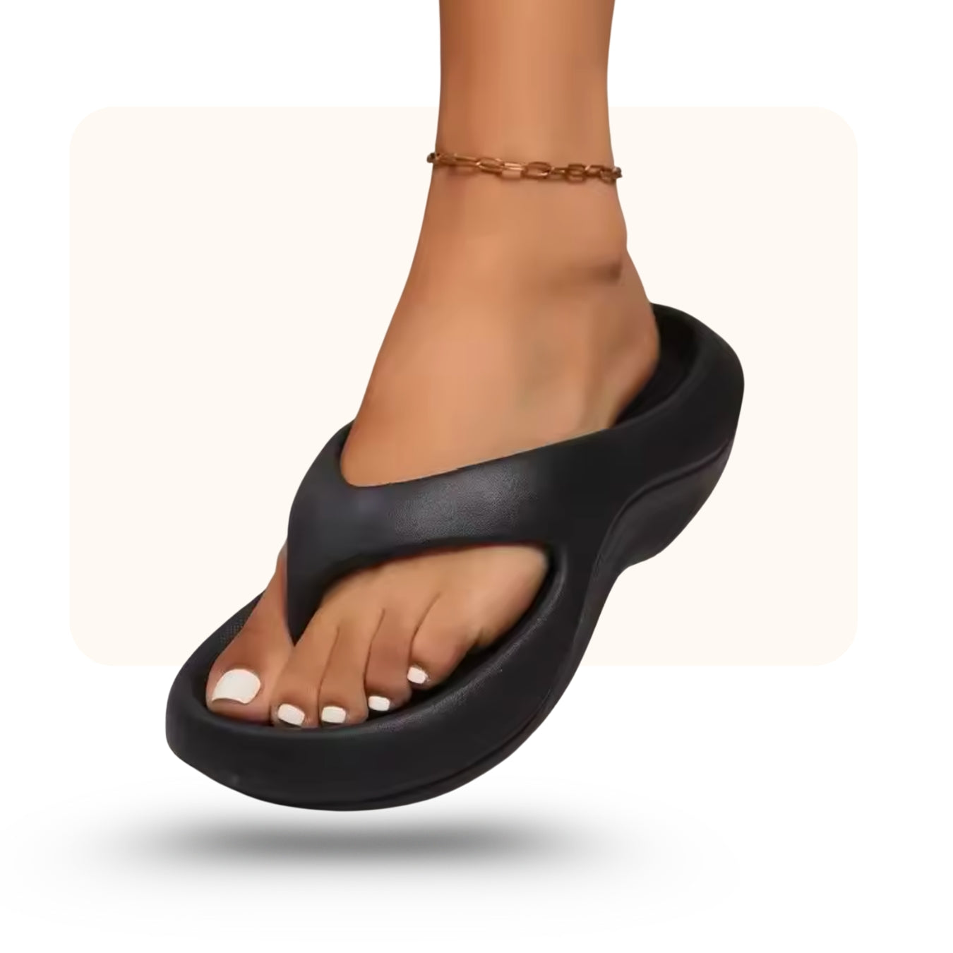 Tongues orthopédiques : Plate-forme antidérapante - Semelle épaisse - Ultra légères