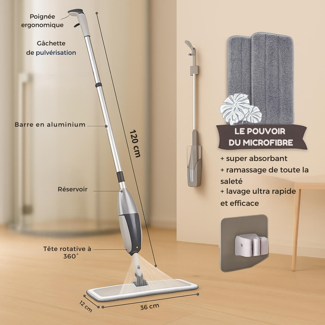Le Balai Spray multisurfaces - Dites adieu à la saleté !