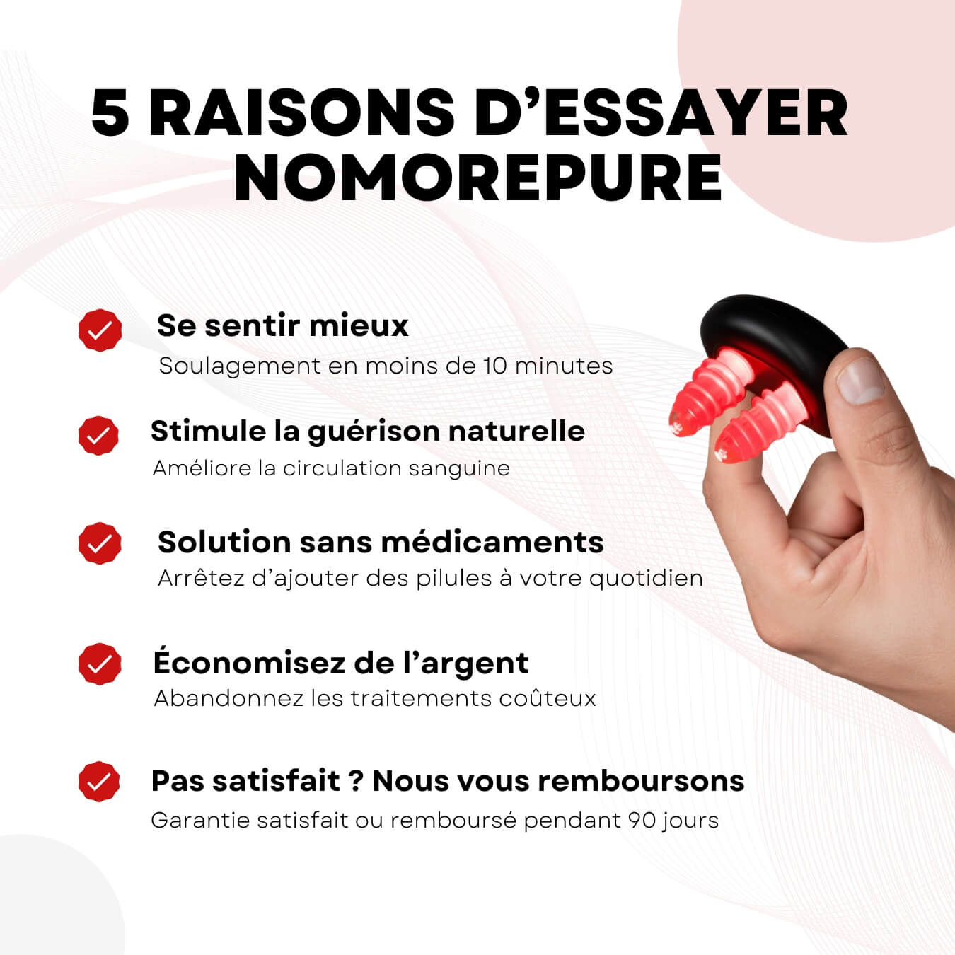 NoMore PureAir - Soulagement rapide du rhume, sinusite, allergies et congestions nasales