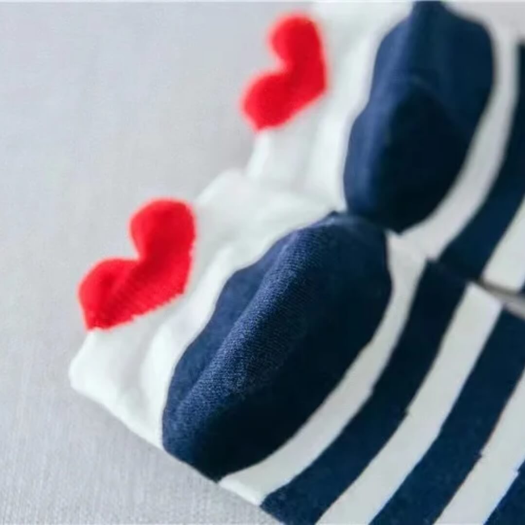5 paires de chaussettes coeur Love et Nounours