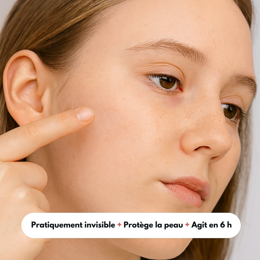 Patchs anti-boutons invisibles – 144 patchs anti-acné professionnels