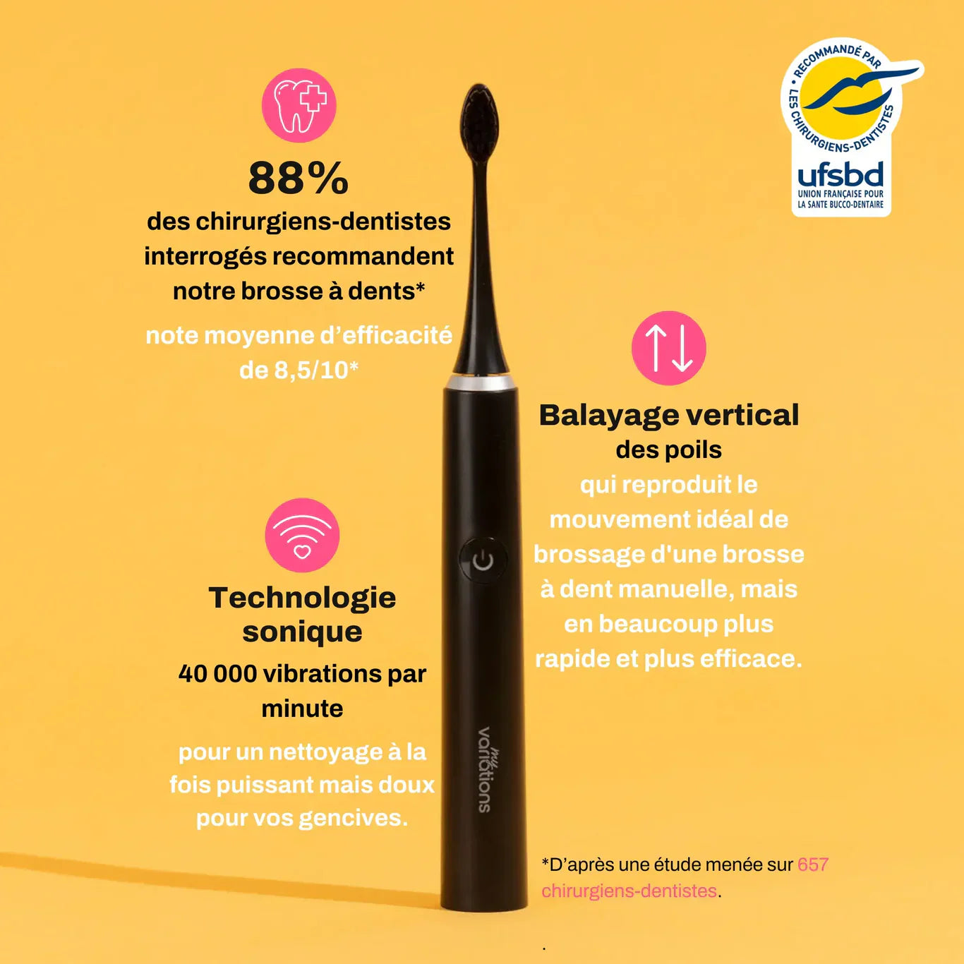 My Variation : La brosse à dents électrique nouvelle génération + Brosses offertes