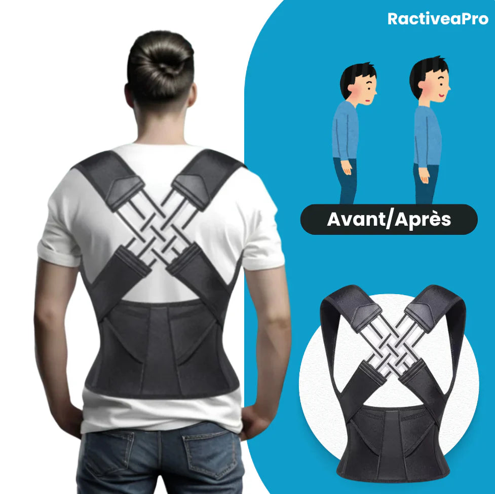 PostureLine™ – Correcteur de posture efficace en 10 jours, ajustable avec soutien dorsal et lombaire