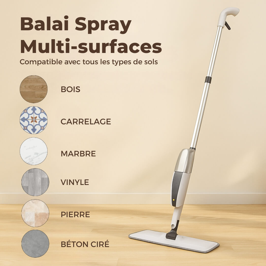 Le Balai Spray multisurfaces - Dites adieu à la saleté !