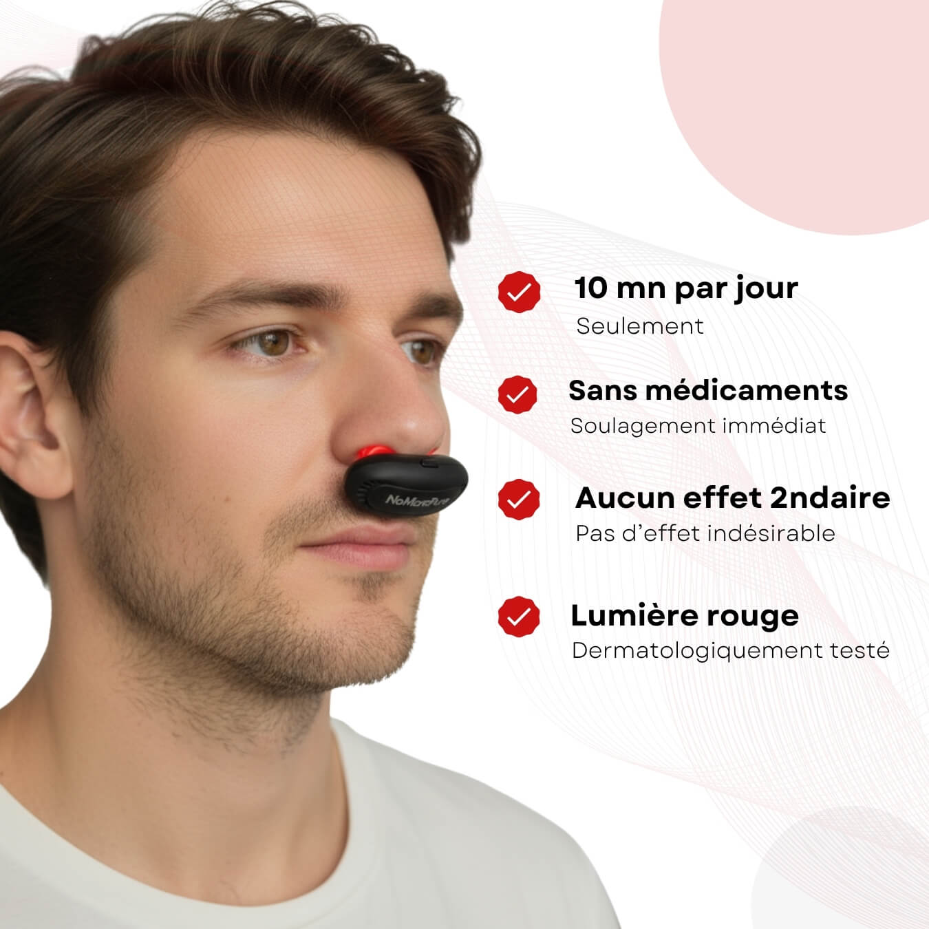 NoMore PureAir - Soulagement rapide du rhume, sinusite, allergies et congestions nasales